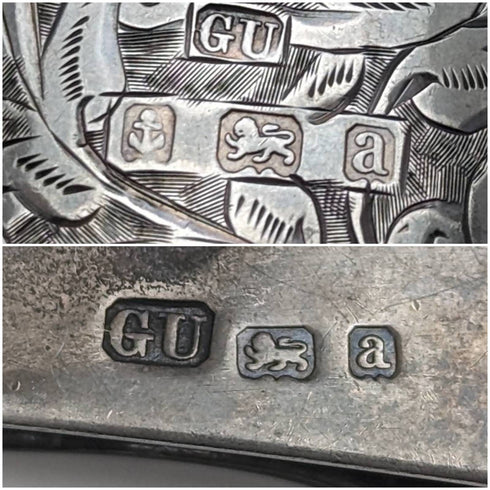 1900 British Antique Sterling Silver Chatelaine Case George Unite